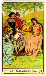 CARD OF LA CONVERSAZIONE RIGHT AND REVERSE - READING OF THE GYPSY SIBILLE ON LOVE CAREER LUCK FOR FREE ONLINE
